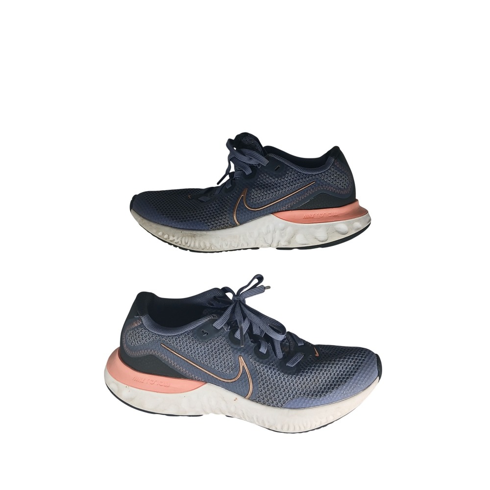 Nike Renew Run GS 4Y Thunder Blue Metallic Copper CT1430-418 Running Shoes